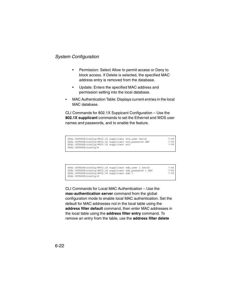 System configuration 6-22 | SMC Networks ElliteConnect 2.4GHz/5GHz User Manual | Page 98 / 322