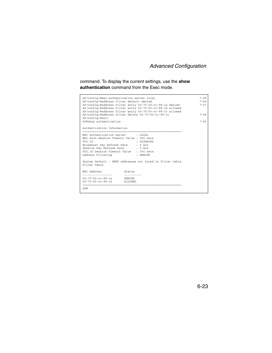 Advanced configuration 6-23 | SMC Networks ElliteConnect 2.4GHz/5GHz User Manual | Page 99 / 322