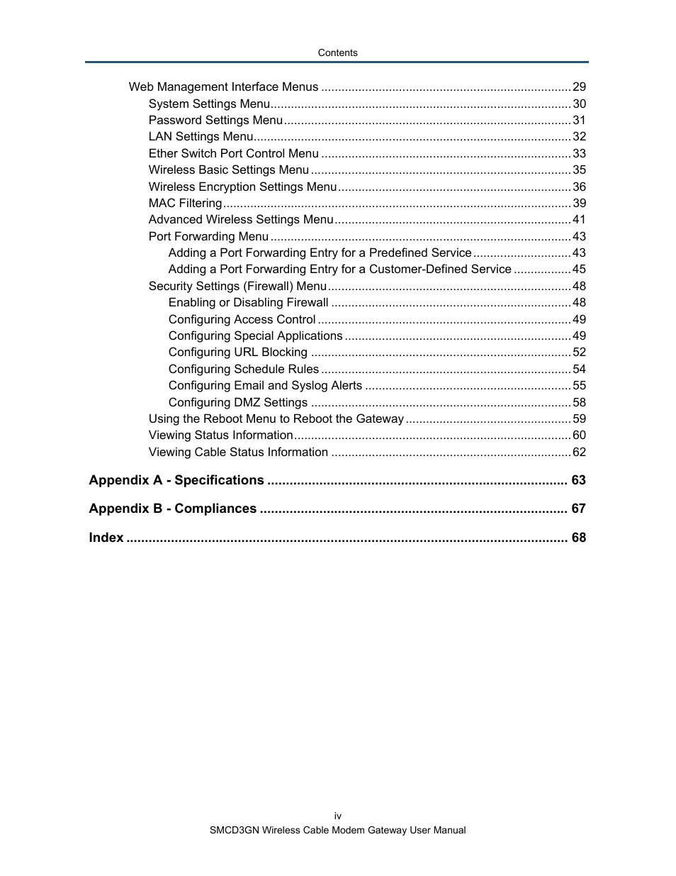 SMC Networks SMCD3GN User Manual | Page 4 / 72