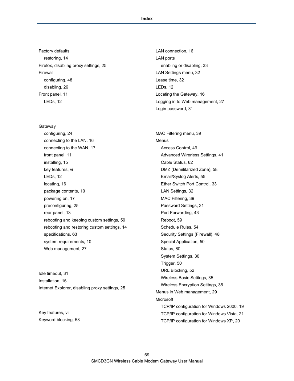 SMC Networks SMCD3GN User Manual | Page 69 / 72