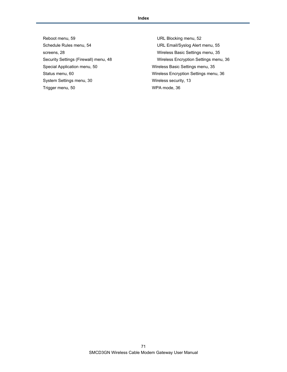 SMC Networks SMCD3GN User Manual | Page 71 / 72