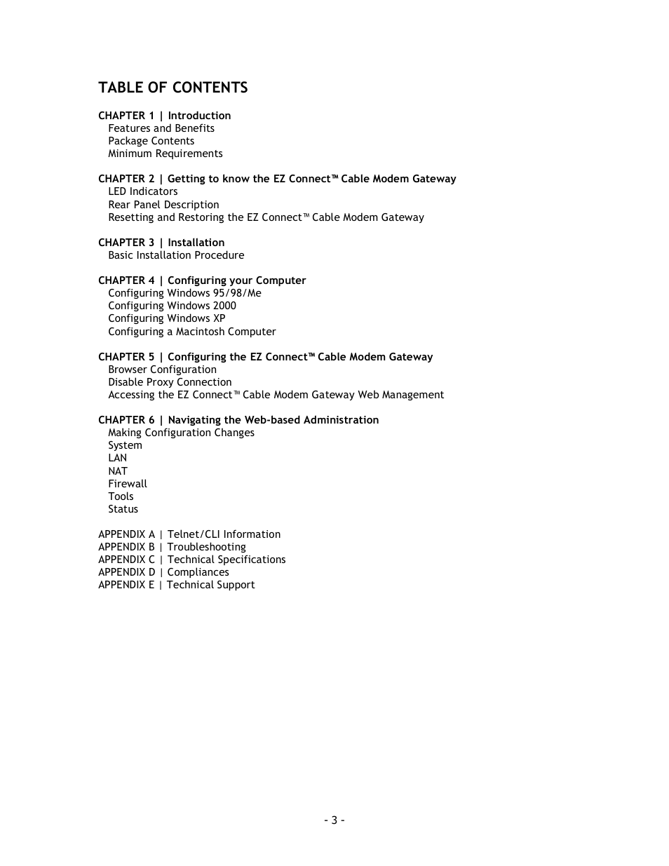 SMC Networks SMC8014 User Manual | Page 3 / 34