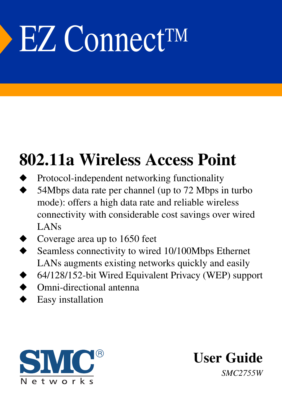 SMC Networks EZ CONNECT SMC2755W User Manual | 54 pages