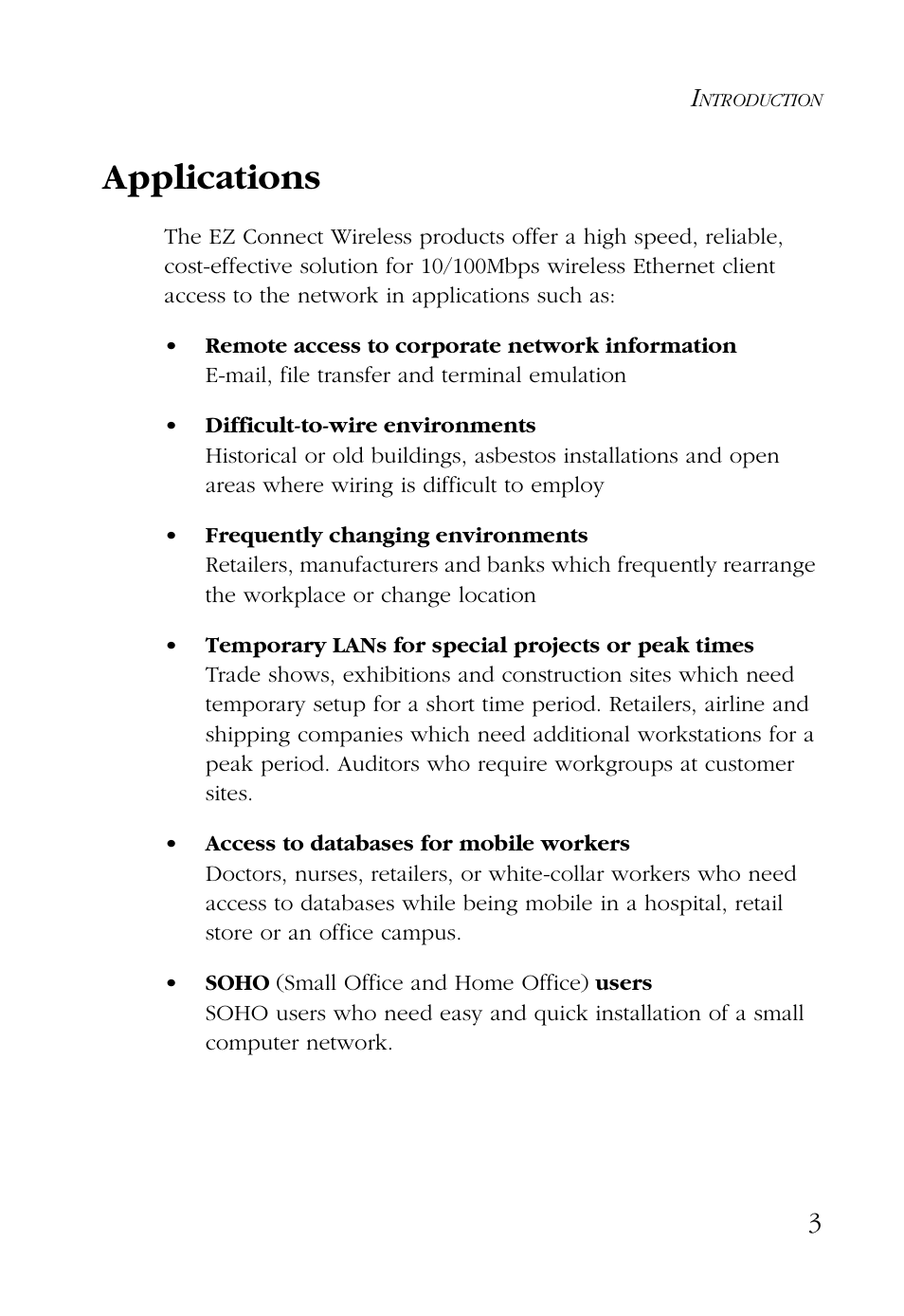 Applications | SMC Networks EZ CONNECT SMC2755W User Manual | Page 11 / 54