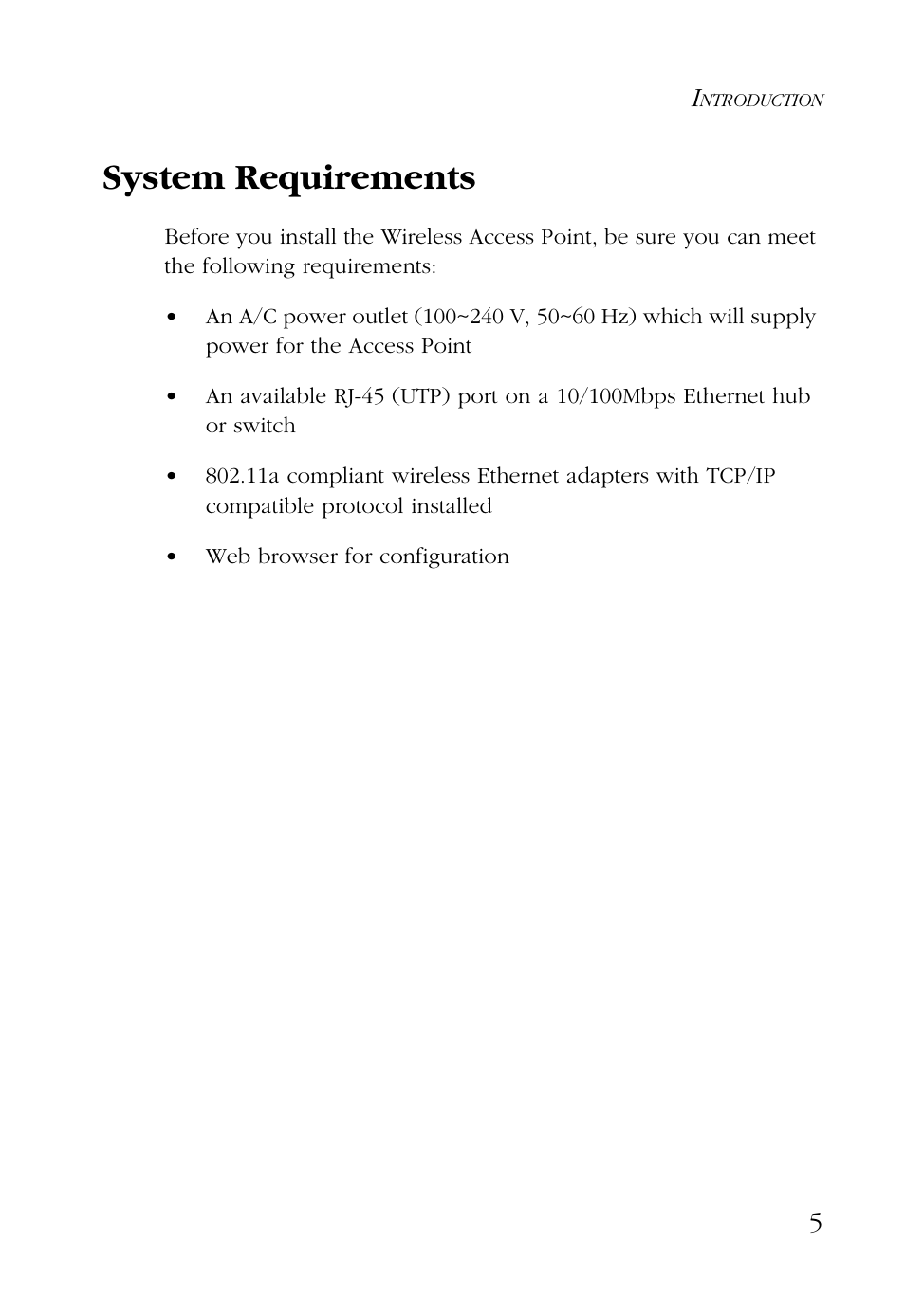 System requirements | SMC Networks EZ CONNECT SMC2755W User Manual | Page 13 / 54