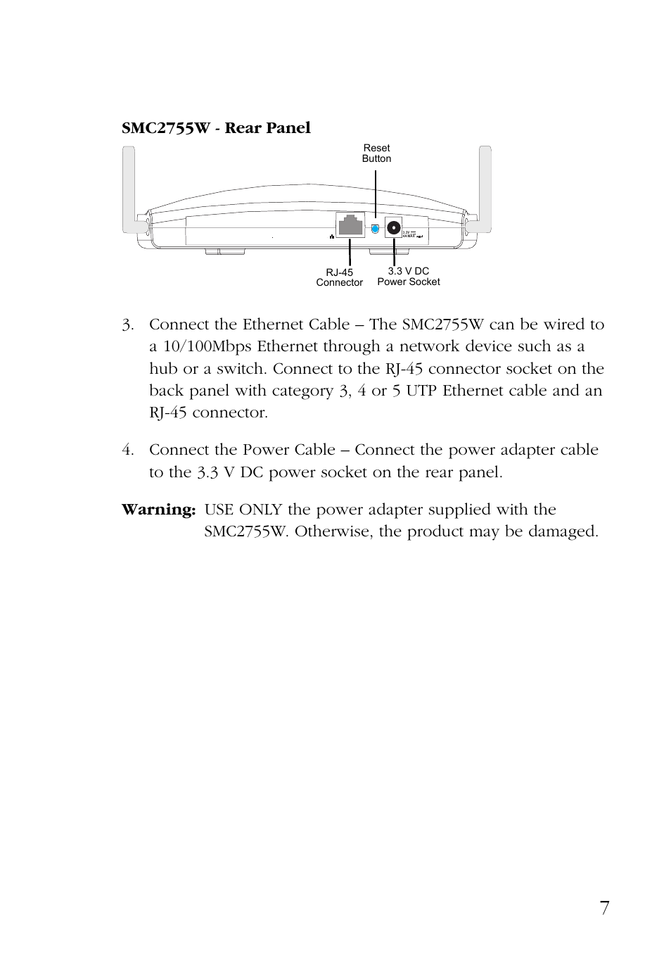 SMC Networks EZ CONNECT SMC2755W User Manual | Page 15 / 54