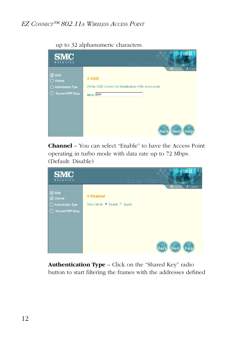 Ez c | SMC Networks EZ CONNECT SMC2755W User Manual | Page 20 / 54