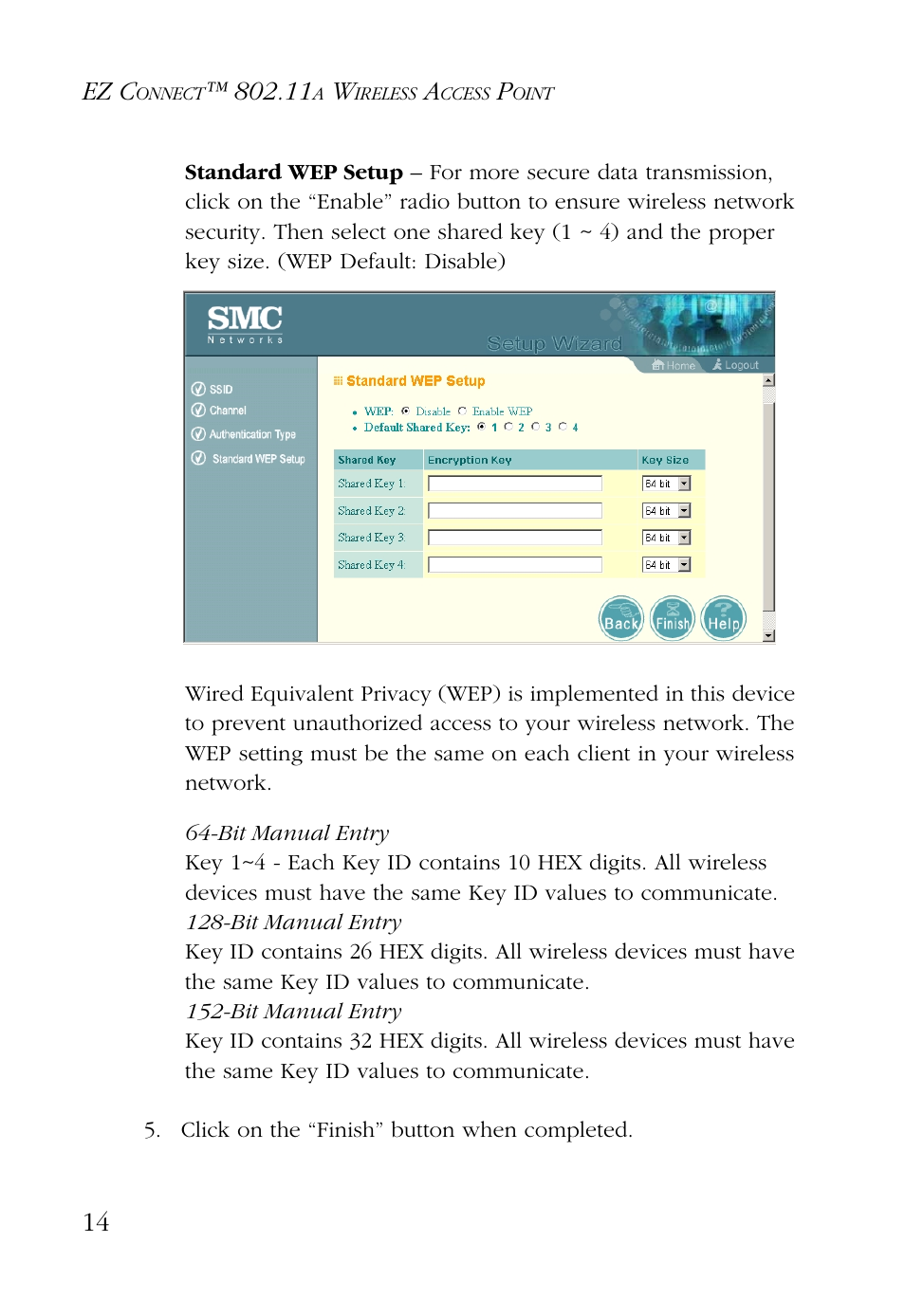 Ez c | SMC Networks EZ CONNECT SMC2755W User Manual | Page 22 / 54