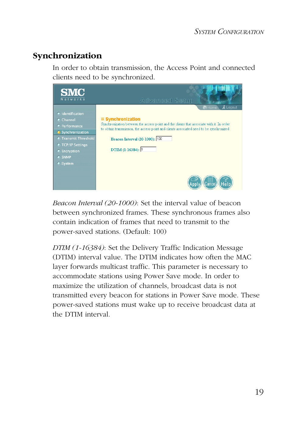 Synchronization | SMC Networks EZ CONNECT SMC2755W User Manual | Page 27 / 54