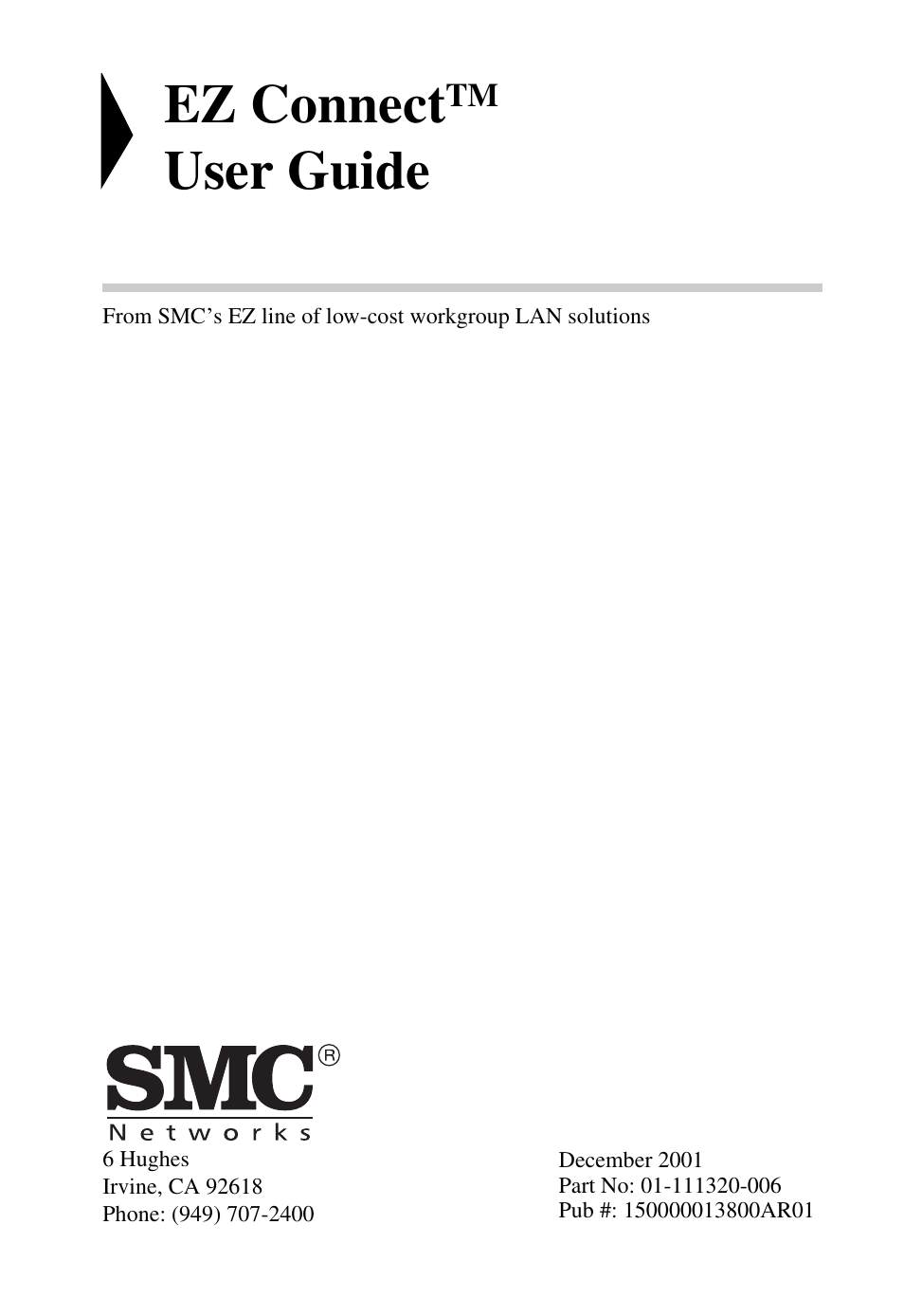 Ez connect, User guide | SMC Networks EZ CONNECT SMC2755W User Manual | Page 3 / 54