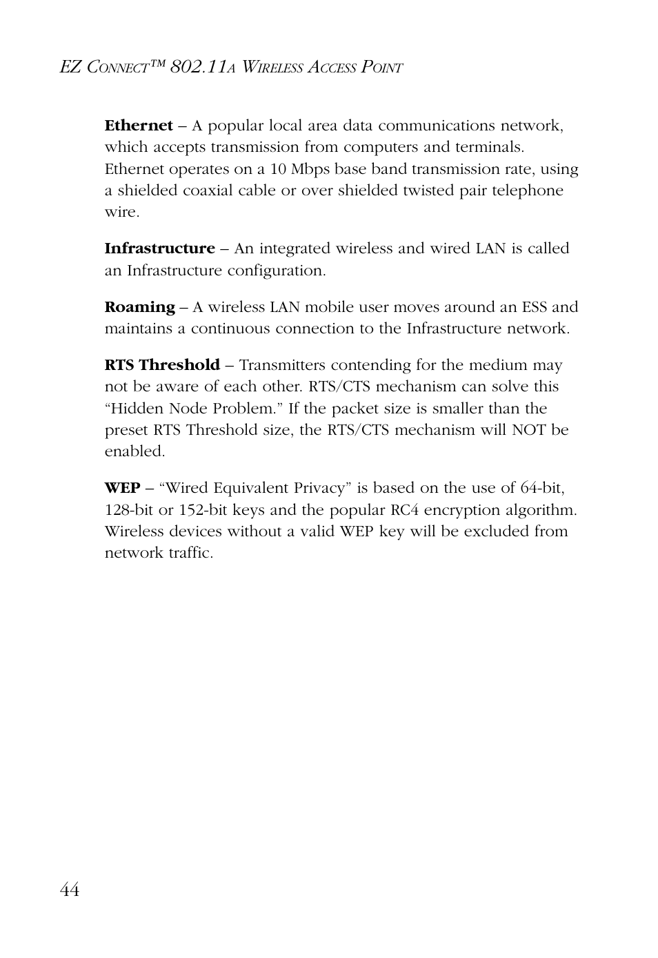 Ez c | SMC Networks EZ CONNECT SMC2755W User Manual | Page 52 / 54