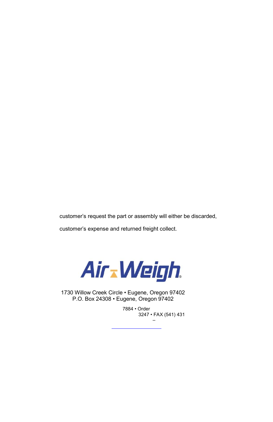 3procedure for warranty claims | SMC Networks Air Weigh AW5800 User Manual | Page 3 / 36