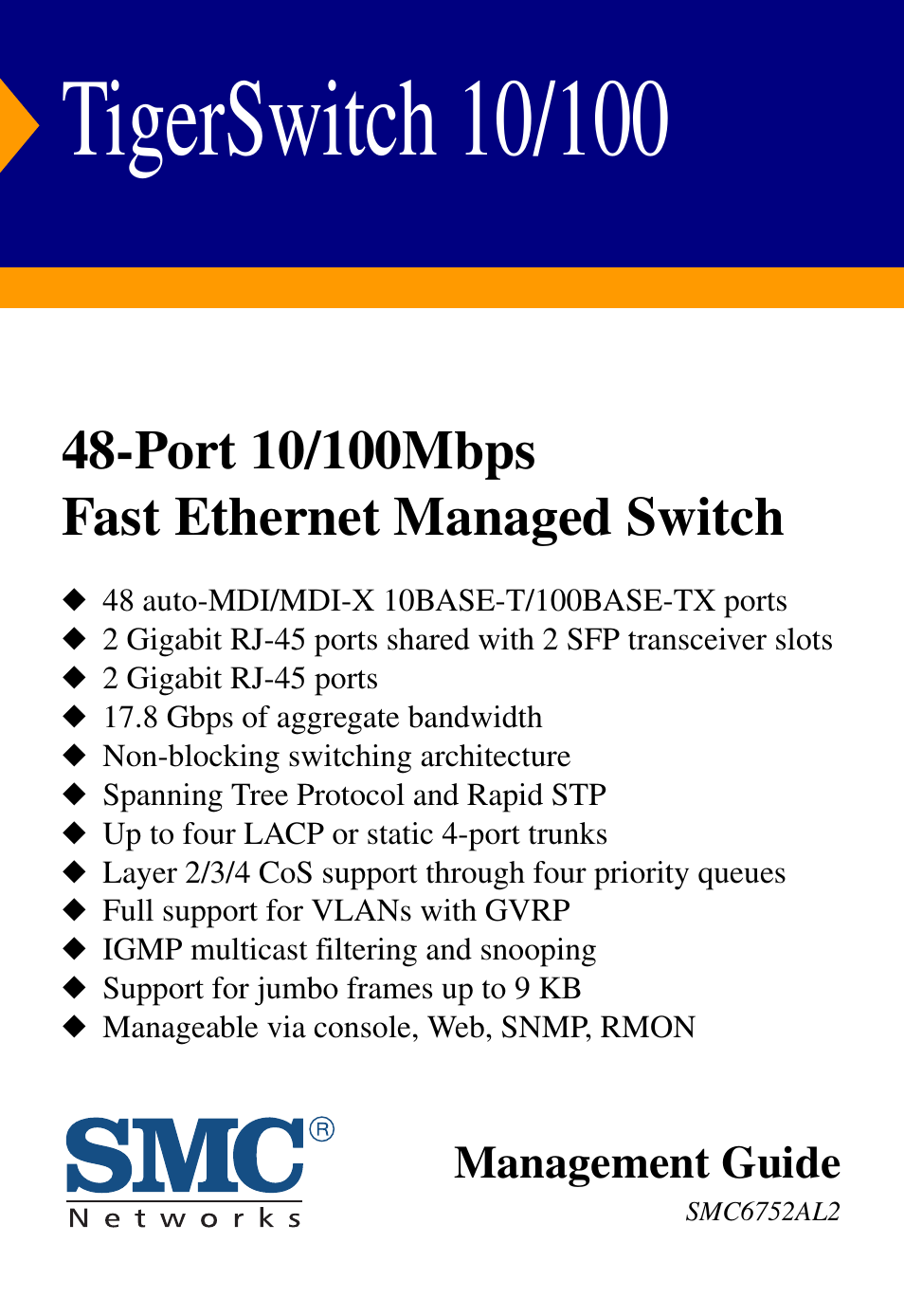 SMC Networks TIGERSWITCH SMC6752AL2 User Manual | 516 pages