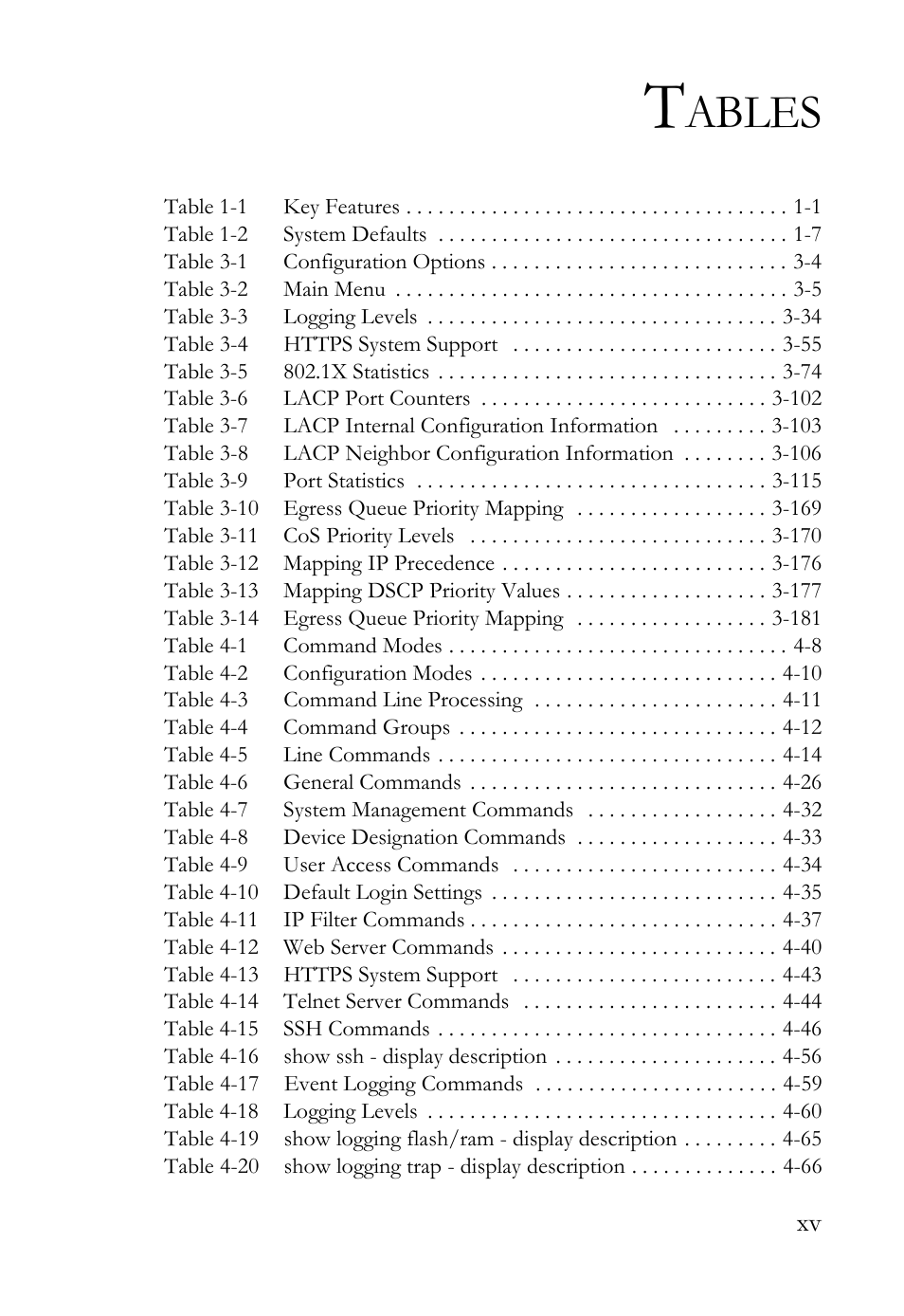 Ables | SMC Networks TIGERSWITCH SMC6752AL2 User Manual | Page 19 / 516