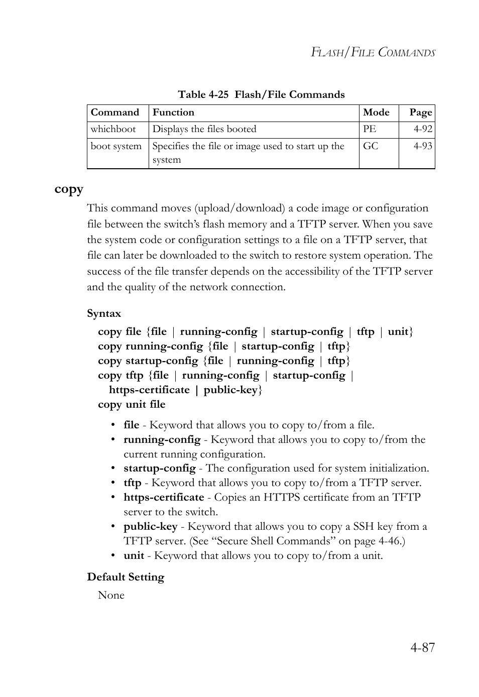 Copy, Copy -87, E (4-87) | 87 copy | SMC Networks TIGERSWITCH SMC6752AL2 User Manual | Page 327 / 516