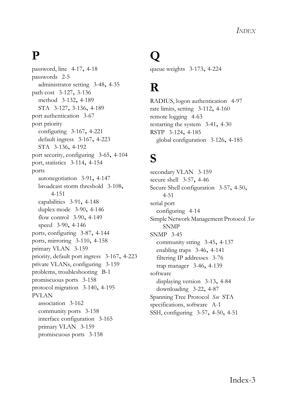 Index-3 | SMC Networks TIGERSWITCH SMC6752AL2 User Manual | Page 513 / 516