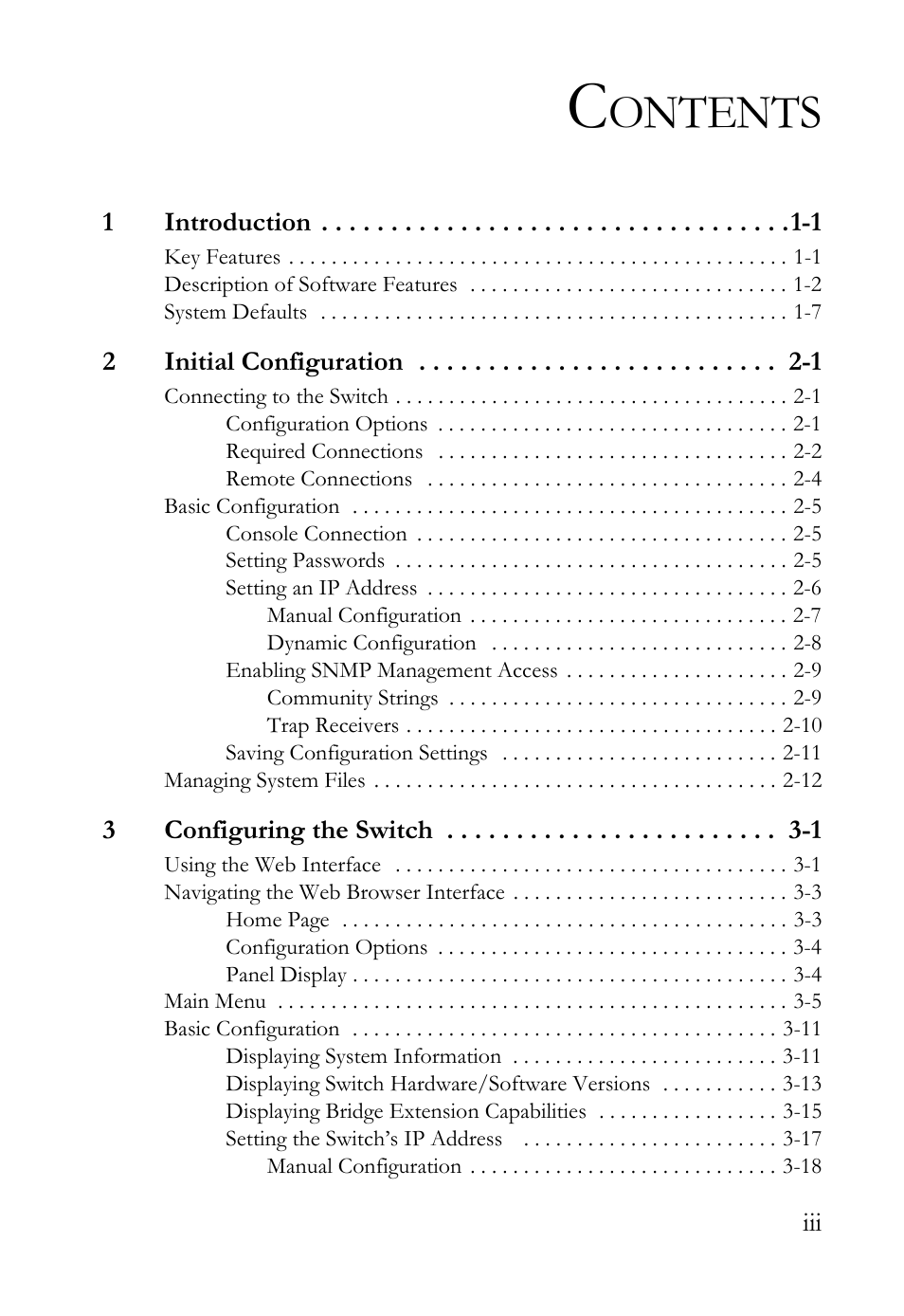 Ontents | SMC Networks TIGERSWITCH SMC6752AL2 User Manual | Page 7 / 516