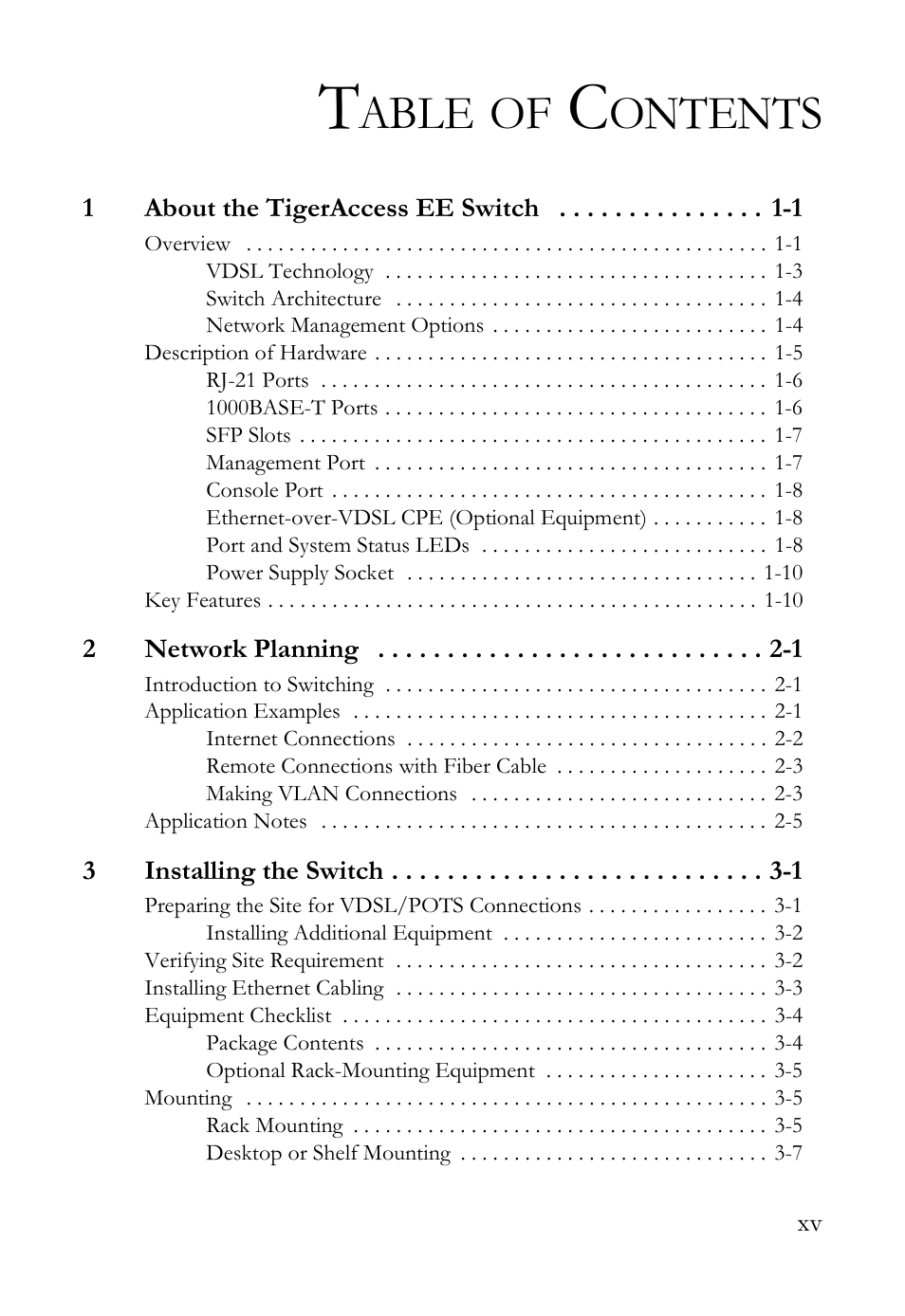 Able, Ontents | SMC Networks VDSL2 User Manual | Page 15 / 96