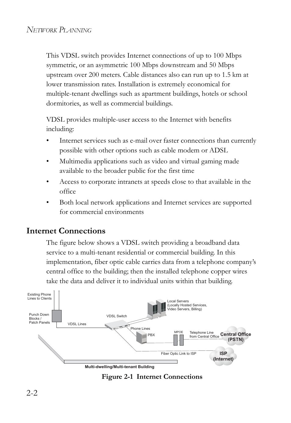 Internet connections, Internet connections -2, Figure 2-1 | Etwork, Lanning | SMC Networks VDSL2 User Manual | Page 34 / 96