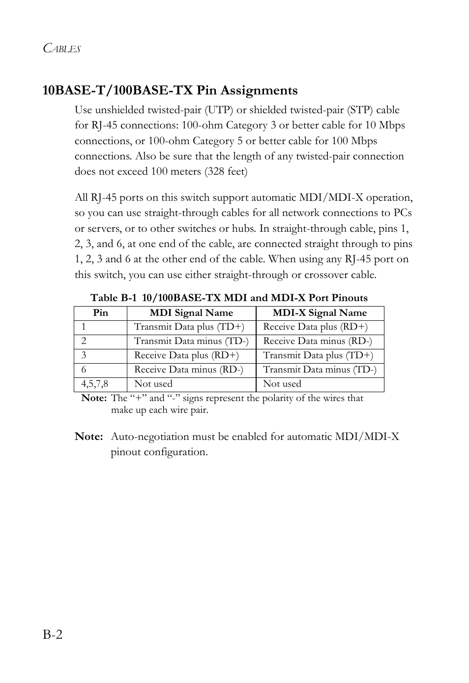 10base-t/100base-tx pin assignments | SMC Networks VDSL2 User Manual | Page 66 / 96