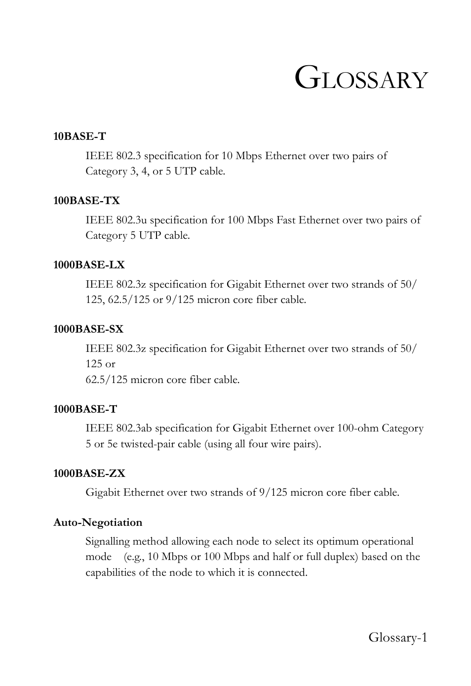 Glossary, Lossary | SMC Networks VDSL2 User Manual | Page 83 / 96