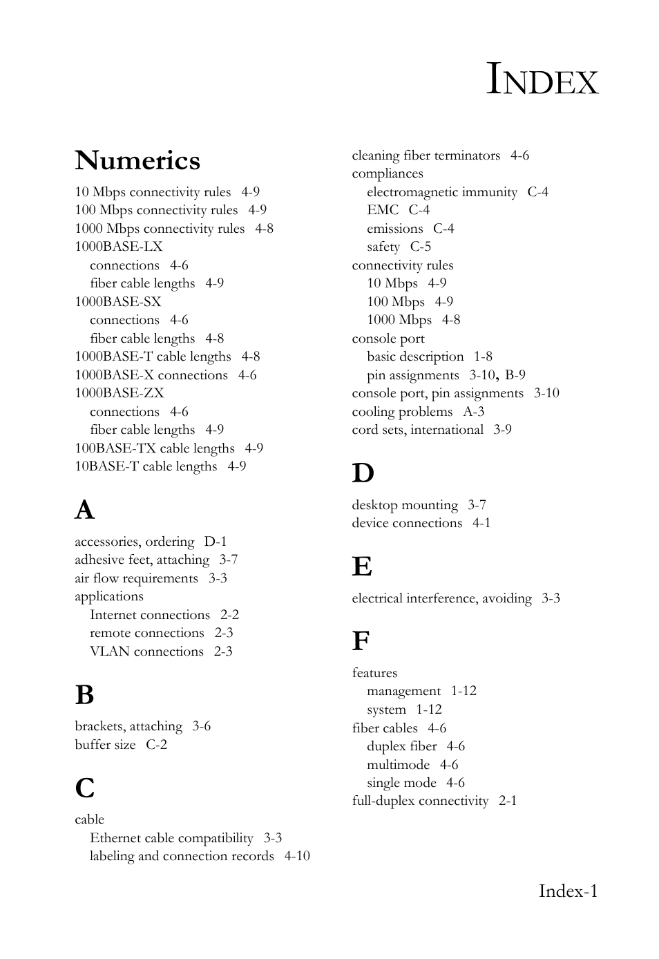 Index, Ndex, Numerics | SMC Networks VDSL2 User Manual | Page 91 / 96