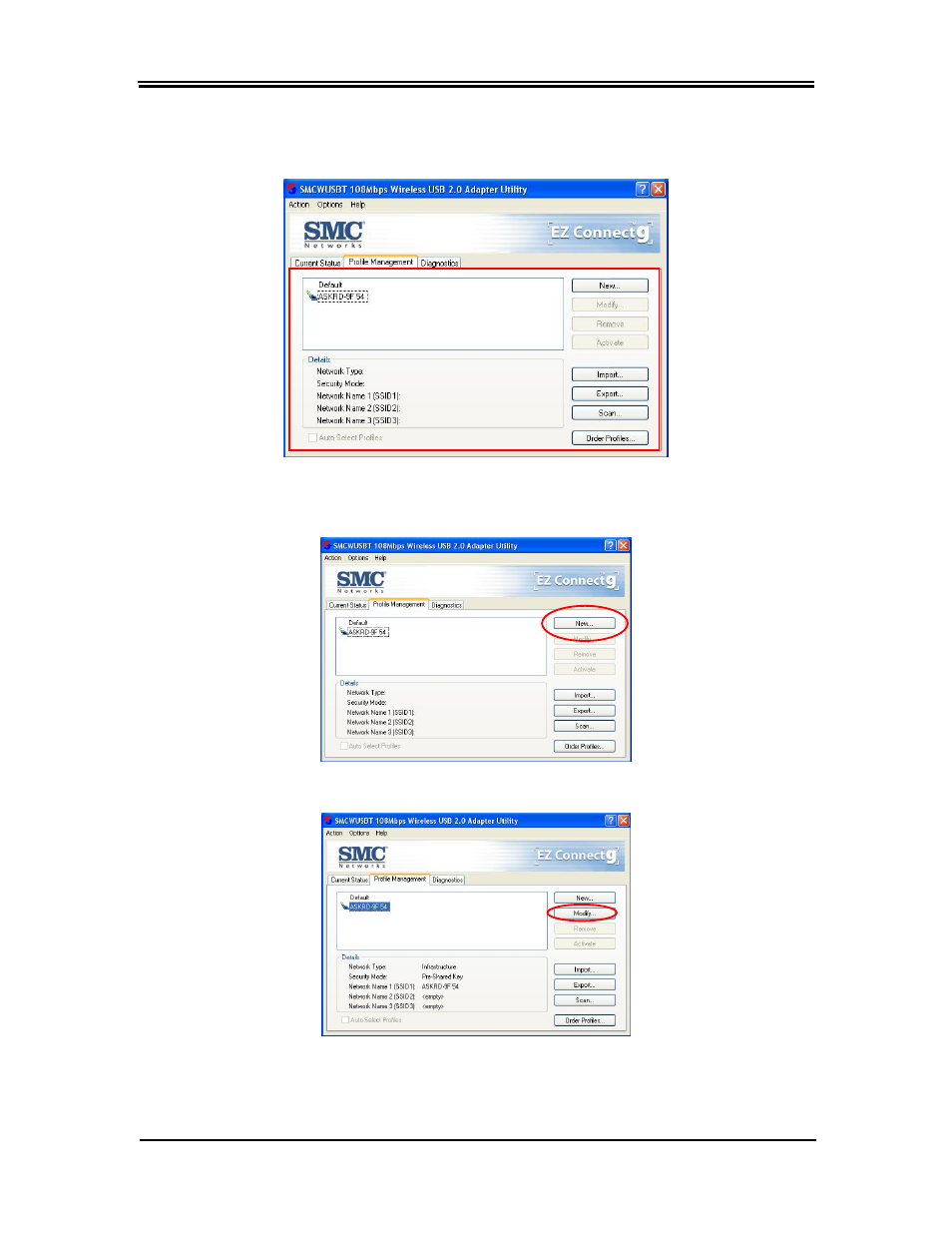 Profile management | SMC Networks SMCWUSBT-G User Manual | Page 26 / 37