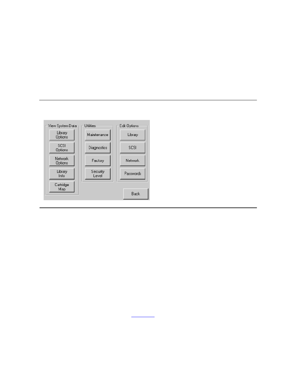 Menu selections, View system data, Acl options | Figure 4-12, Menu screen | SMC Networks M8501 User Manual | Page 46 / 78