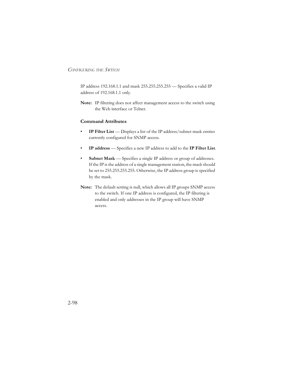 SMC Networks TigerSwitch 100 User Manual | Page 128 / 334