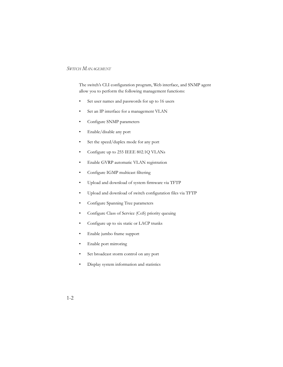 SMC Networks TigerSwitch 100 User Manual | Page 16 / 334