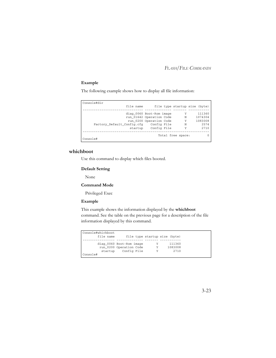 Whichboot, Whichboot -23 | SMC Networks TigerSwitch 100 User Manual | Page 167 / 334
