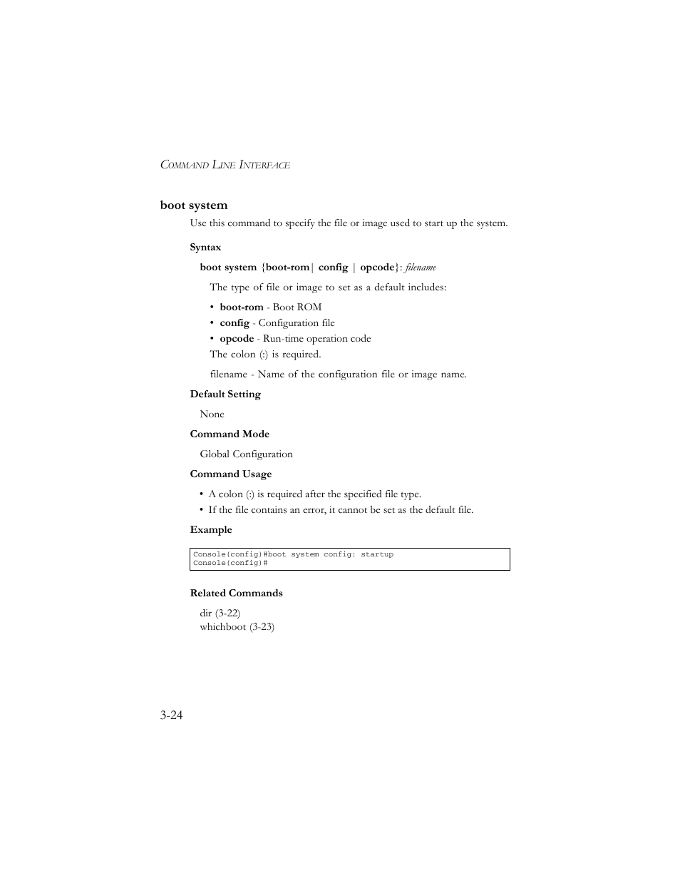 Boot system, Boot system -24 | SMC Networks TigerSwitch 100 User Manual | Page 168 / 334