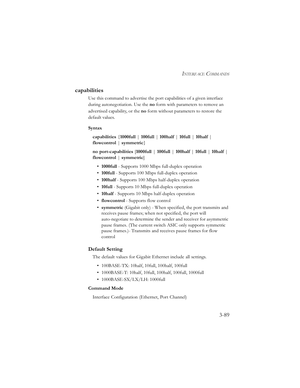 Capabilities, Capabilities -89 | SMC Networks TigerSwitch 100 User Manual | Page 233 / 334