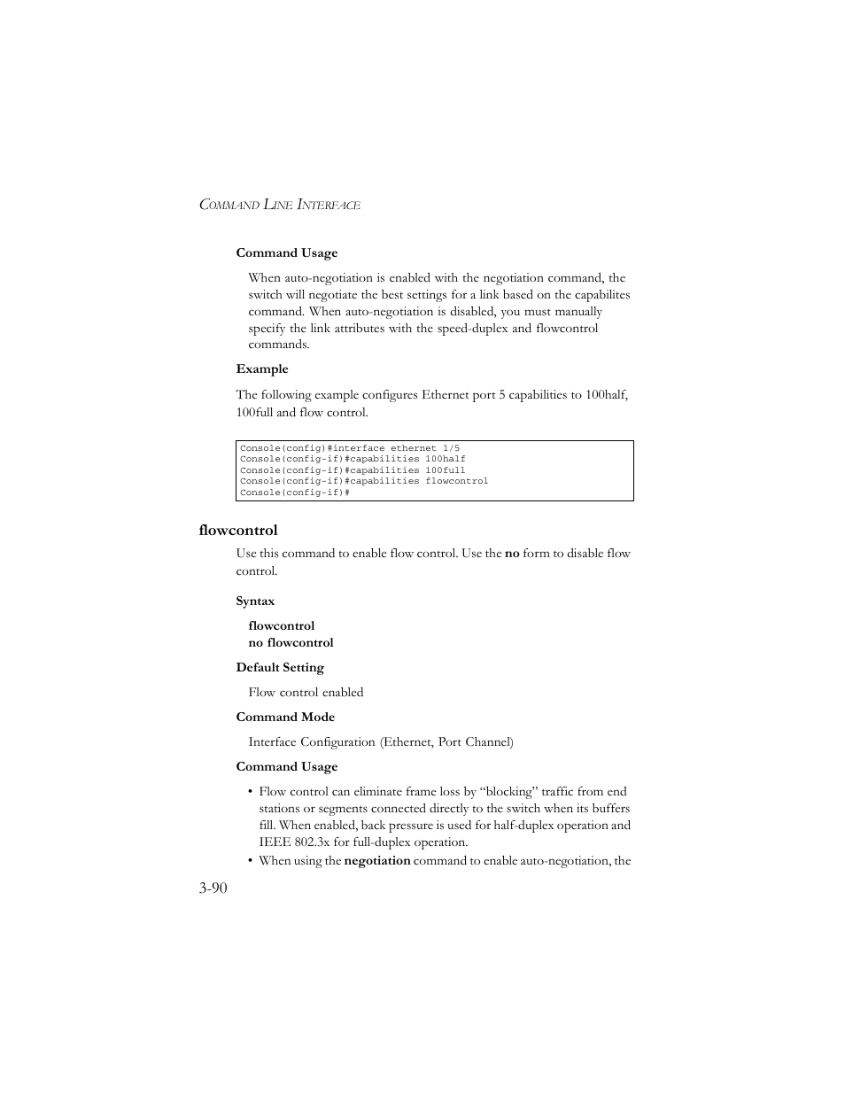 Flowcontrol, Flowcontrol -90 | SMC Networks TigerSwitch 100 User Manual | Page 234 / 334
