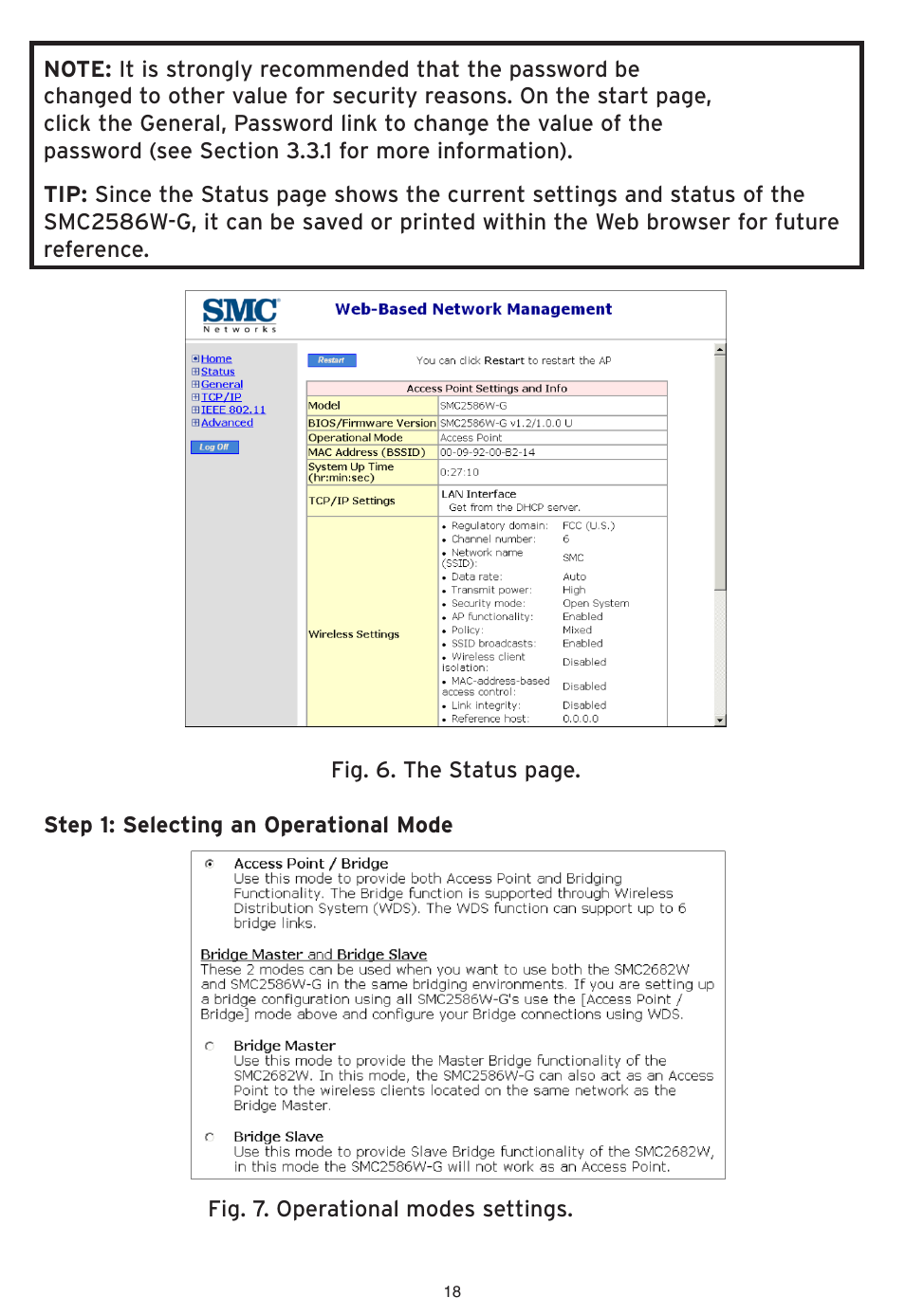 SMC Networks EliteConnect Wireless Bridge SMC2586W-G User Manual | Page 19 / 96