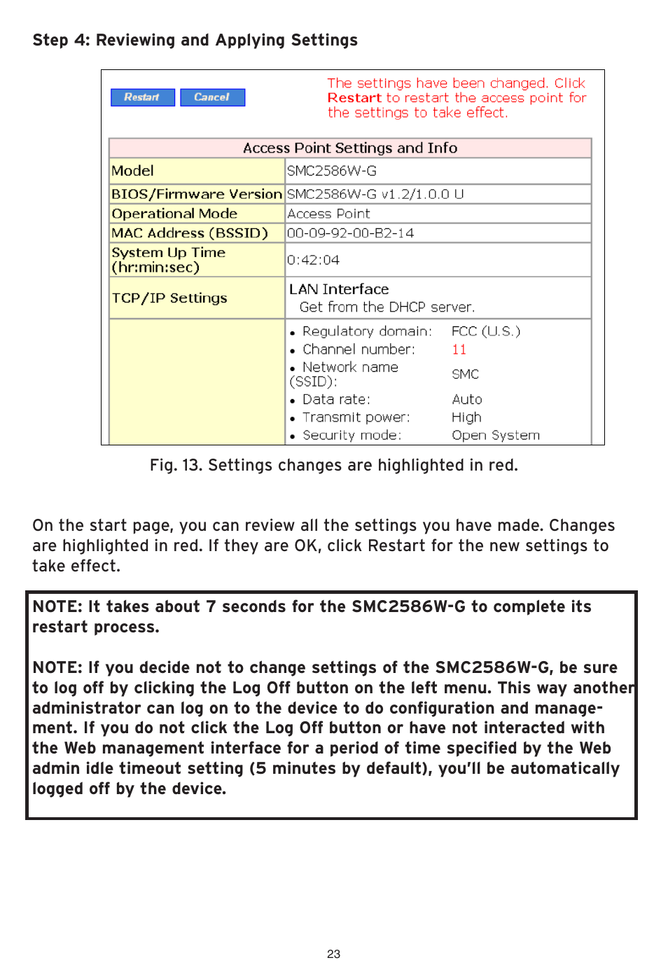 SMC Networks EliteConnect Wireless Bridge SMC2586W-G User Manual | Page 24 / 96