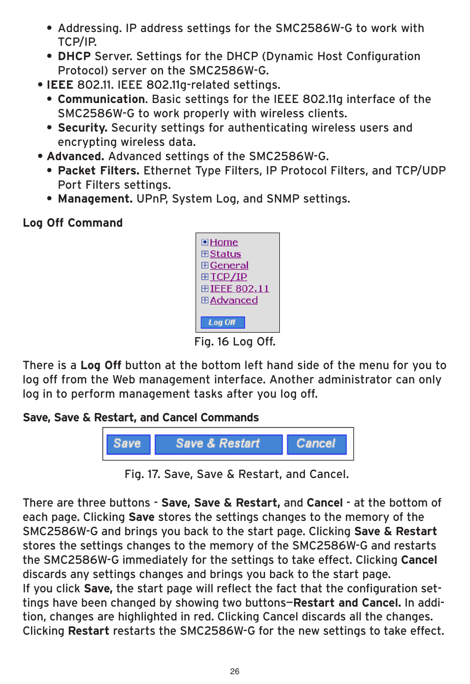 SMC Networks EliteConnect Wireless Bridge SMC2586W-G User Manual | Page 27 / 96