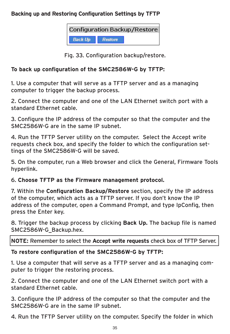 SMC Networks EliteConnect Wireless Bridge SMC2586W-G User Manual | Page 36 / 96