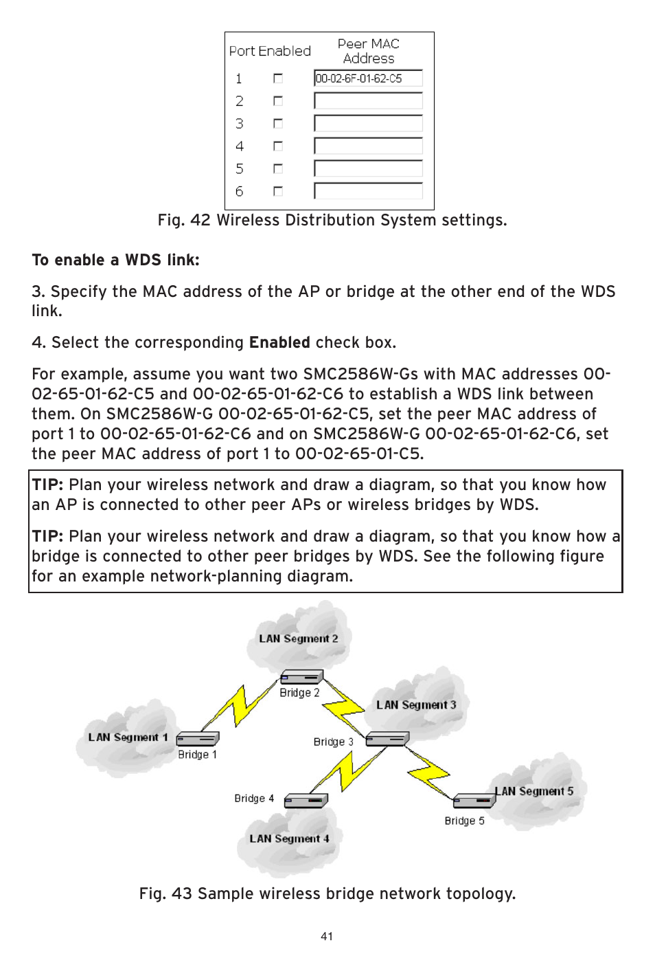 SMC Networks EliteConnect Wireless Bridge SMC2586W-G User Manual | Page 42 / 96