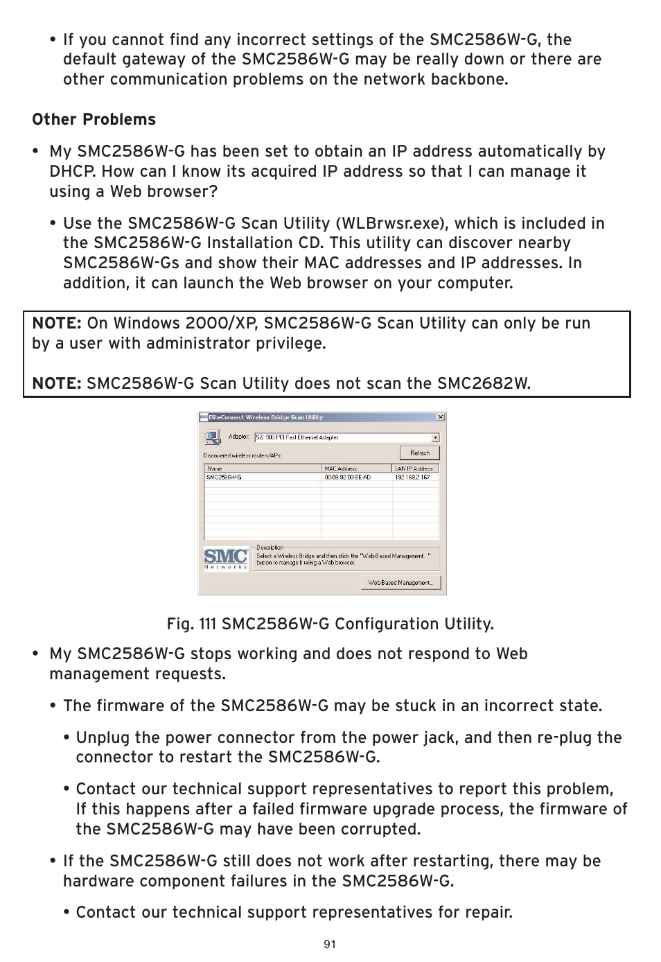 SMC Networks EliteConnect Wireless Bridge SMC2586W-G User Manual | Page 92 / 96
