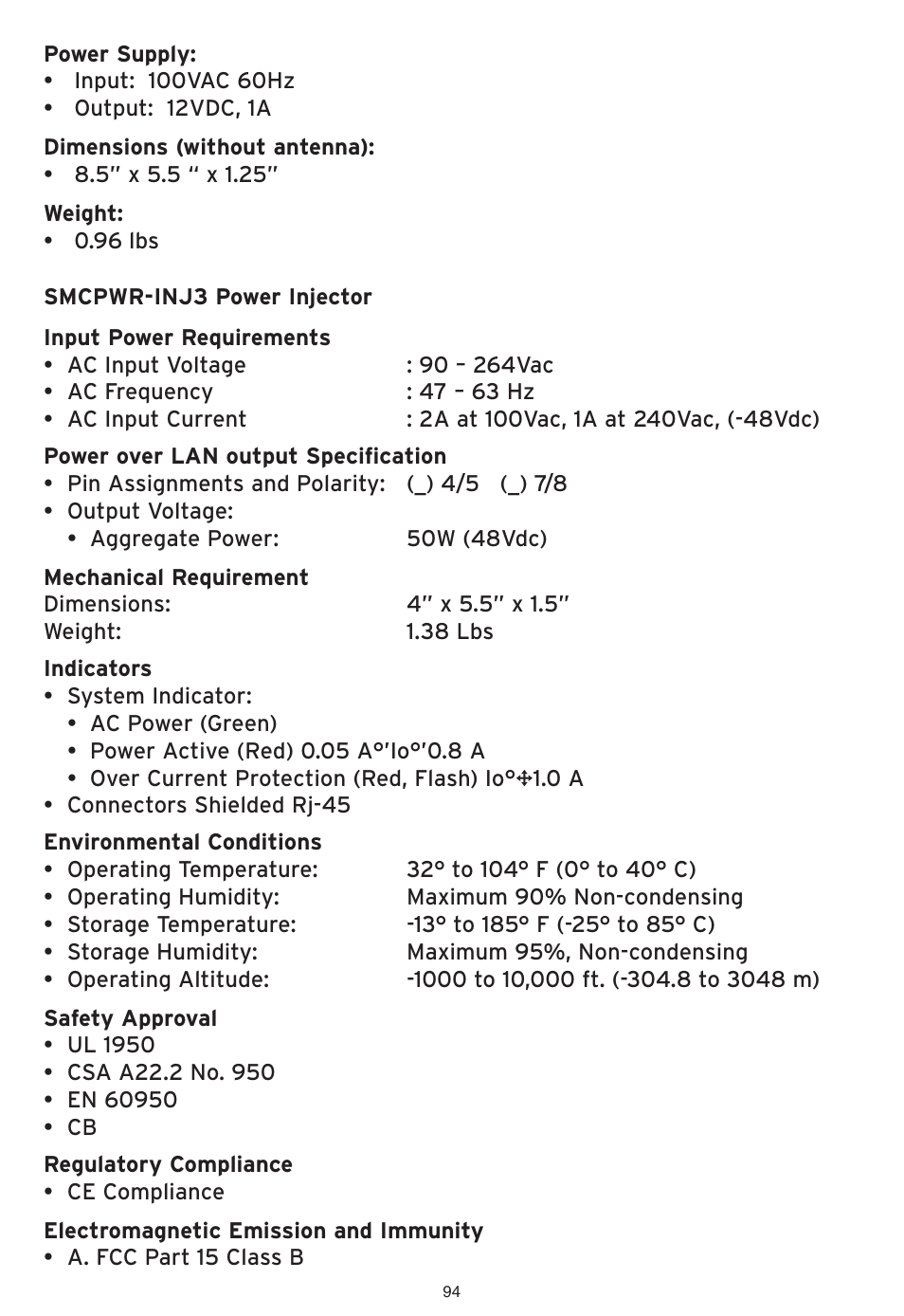 SMC Networks EliteConnect Wireless Bridge SMC2586W-G User Manual | Page 95 / 96