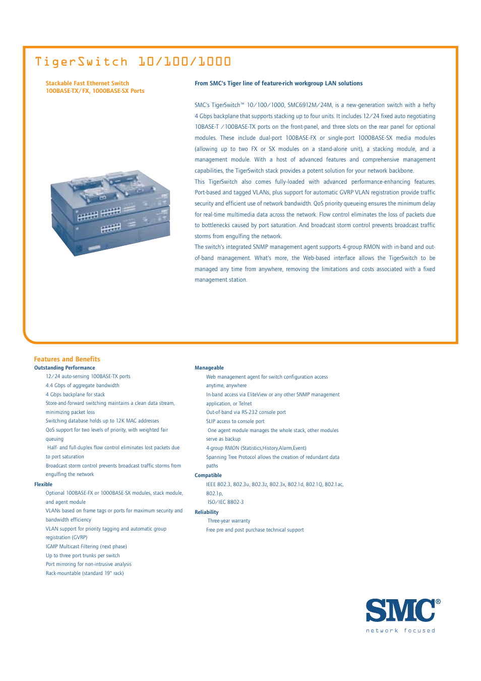 SMC Networks SMC6900FSC User Manual | 2 pages