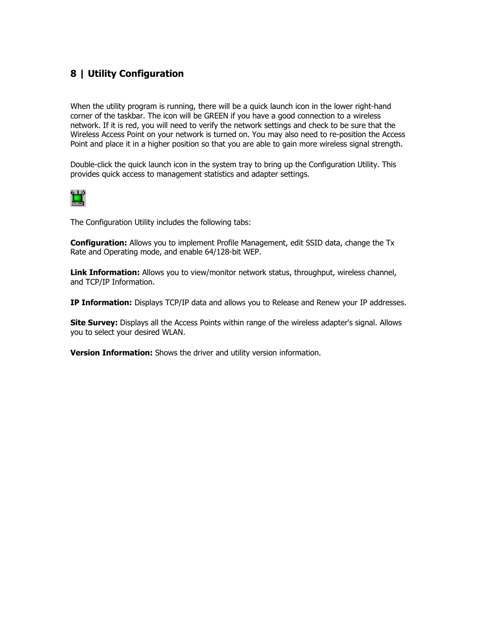 Utility configuration | SMC Networks SMC2835W User Manual | Page 17 / 33