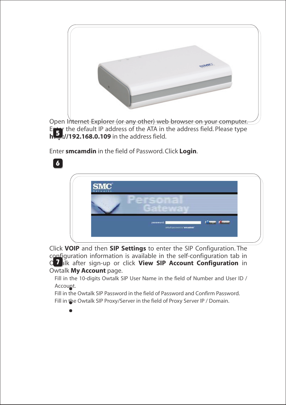 Steps to self-configure smc ata, Overview | SMC Networks SMCWTVG User Manual | Page 3 / 5