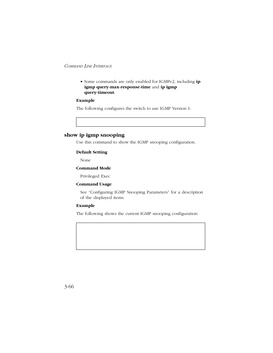 Show ip igmp snooping, Show ip igmp snooping -66 | SMC Networks TIGERSWITCH 10/100 User Manual | Page 208 / 318