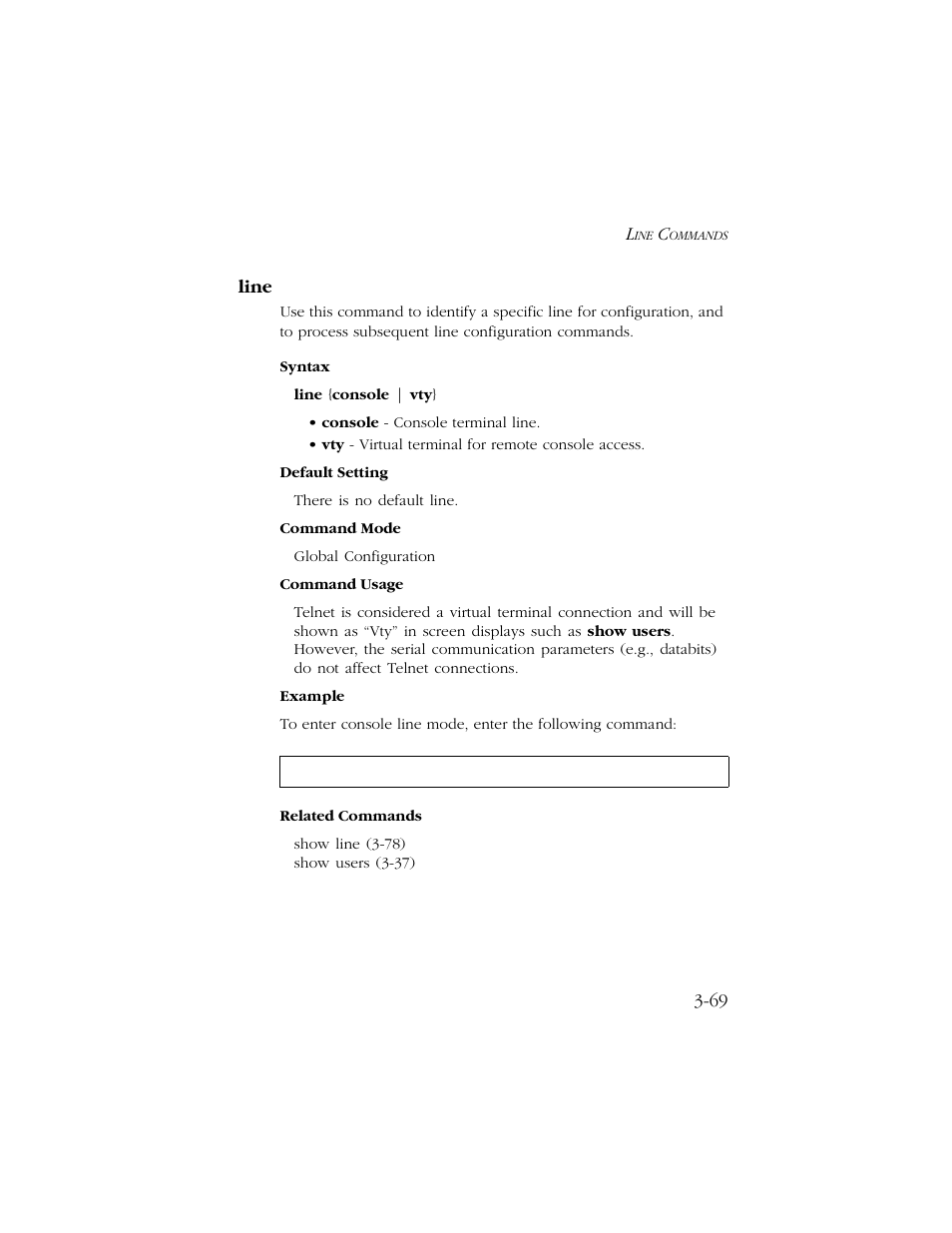 Line, Line -69 | SMC Networks TIGERSWITCH 10/100 User Manual | Page 211 / 318