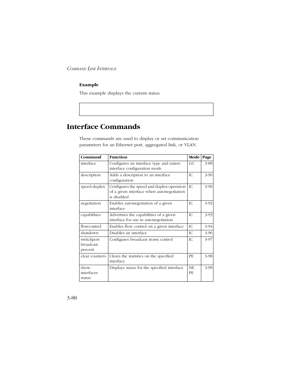 Interface commands, Interface commands -88 | SMC Networks TIGERSWITCH 10/100 User Manual | Page 230 / 318