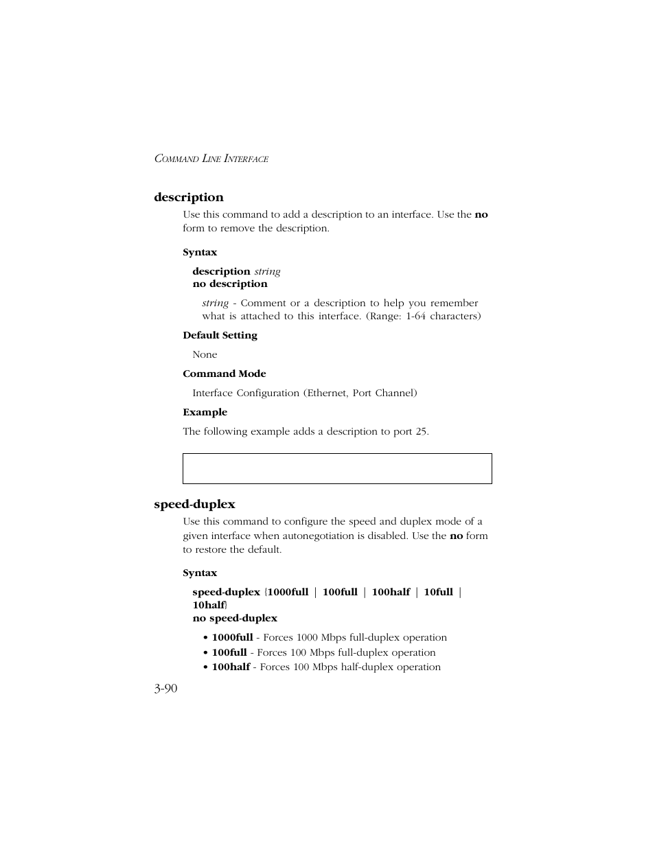 Description, Speed-duplex, Description -90 speed-duplex -90 | SMC Networks TIGERSWITCH 10/100 User Manual | Page 232 / 318