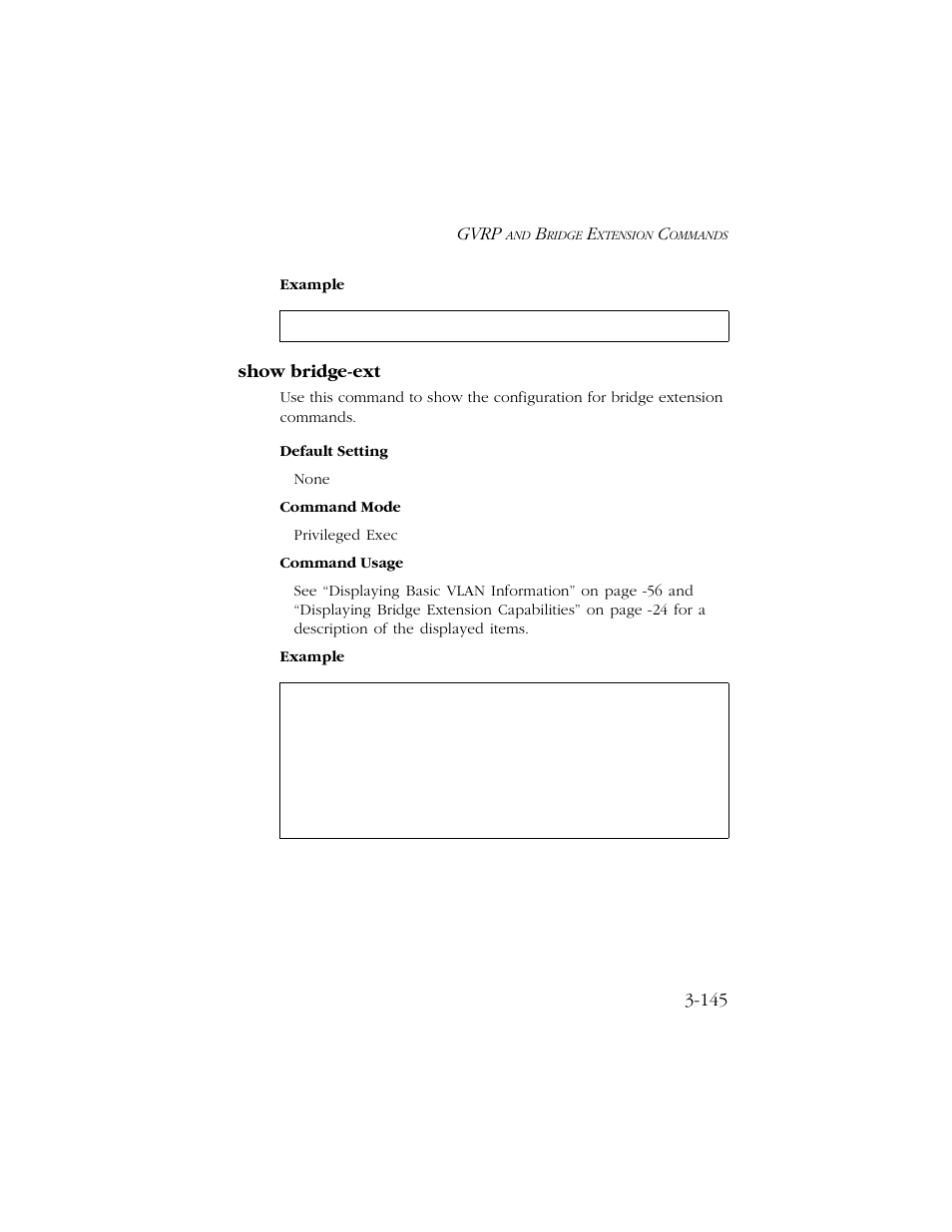 Show bridge-ext, Show bridge-ext -145 | SMC Networks TIGERSWITCH 10/100 User Manual | Page 287 / 318