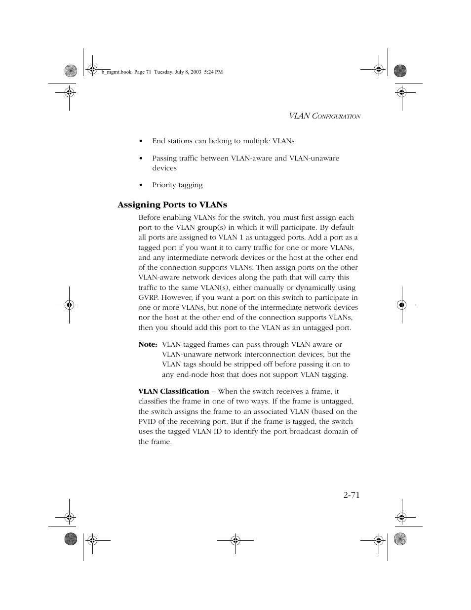 Assigning ports to vlans, Assigning ports to vlans -71 | SMC Networks SMC EZ 10/100/1000 SMCGS8P-Smart User Manual | Page 103 / 366